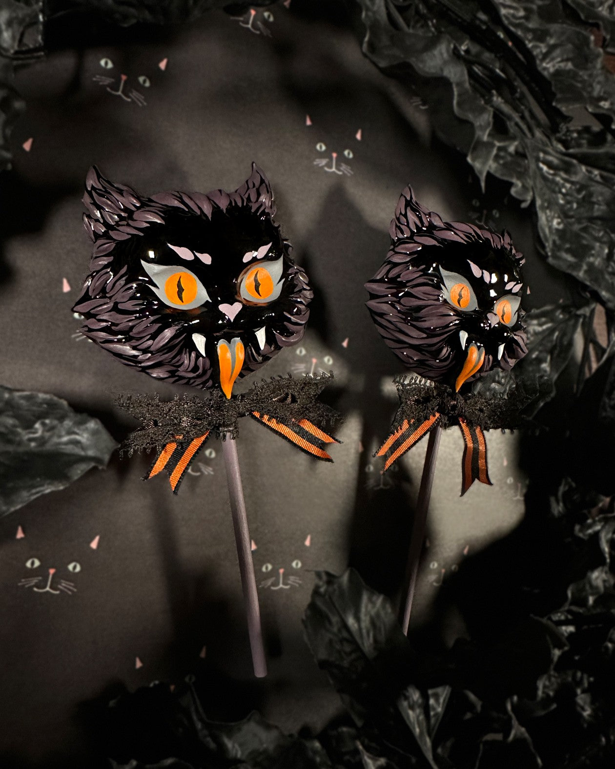 Halloween Kitty Faux Lollipops