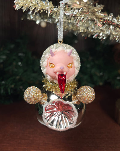 Sugar Plum Roly Poly Glass Ornament Doll (G)