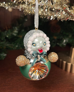 Sugar Plum Roly Poly Glass Ornament Doll (F)