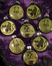 Load image into Gallery viewer, Halloween Glass Ornament (Cat Spook)