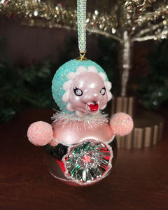 Sugar Plum Roly Poly Glass Ornament Doll (E)