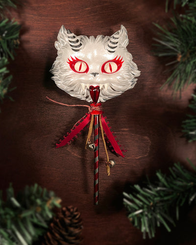 Krampus Kitty Faux Lollipops (Red and Iridescent White) PREORDER