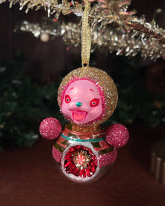 Sugar Plum Roly Poly Glass Ornament Doll (I)